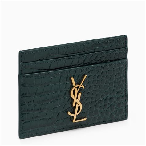 ysl green croc card holder|Saint Laurent Men's YSL Croc.